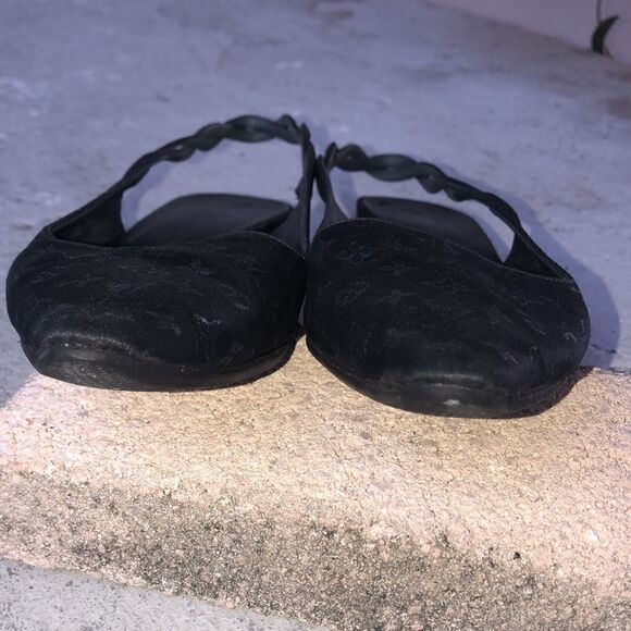 Louis Vuitton satin monogram, braided, sling backs - Picture 4 of 10